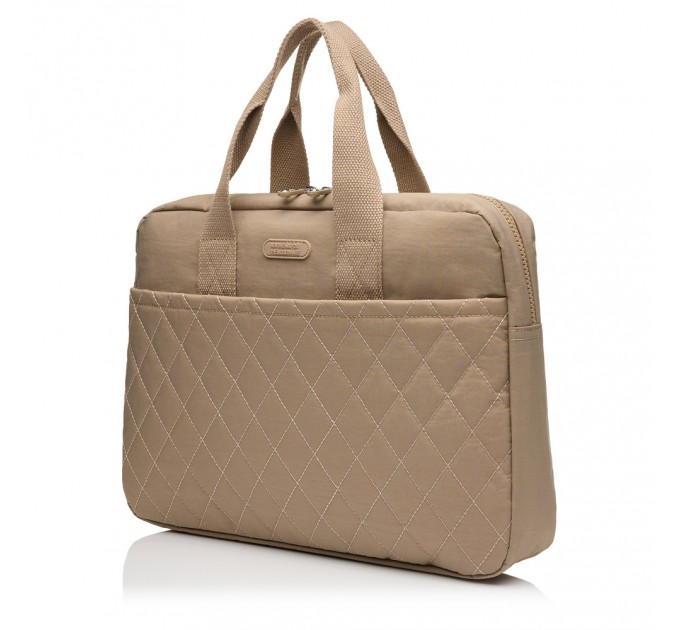 Жіноча ділова сумка-планшет з поліестера бежева BAGS4LIFE 88004