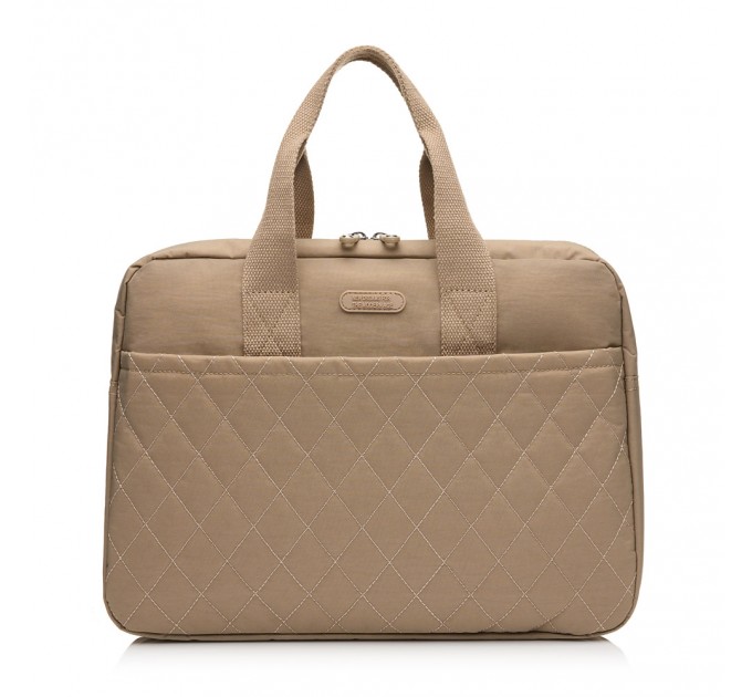 Жіноча ділова сумка-планшет з поліестера бежева BAGS4LIFE 88004