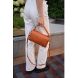 Жіноча сумка-барильце з натуральної шкіри руда BAGS4LIFE 7202