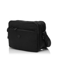 Сумка жіноча крос-боді з поліестера чорна BAGS4LIFE 66906 горизонтальна