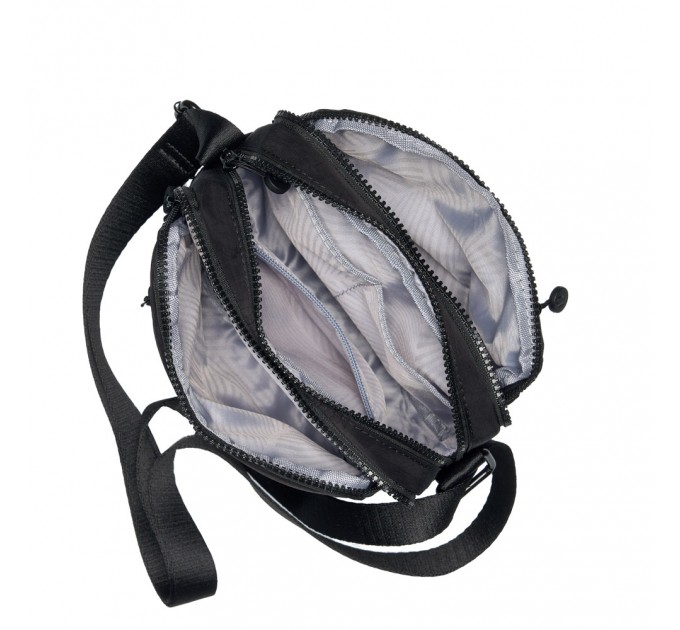 Сумка женская кросс-боди из полиэстера черная BAGS4LIFE 66906 горизонтальная