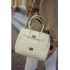 Сумка жіноча з натуральної шкіри молочна BAGS4LIFE 6656