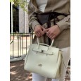 Сумка жіноча з натуральної шкіри молочна BAGS4LIFE 6656