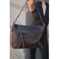 Сумка жіноча з гладкої шкіри коричнева BAGS4LIFE (T) HW-8640#
