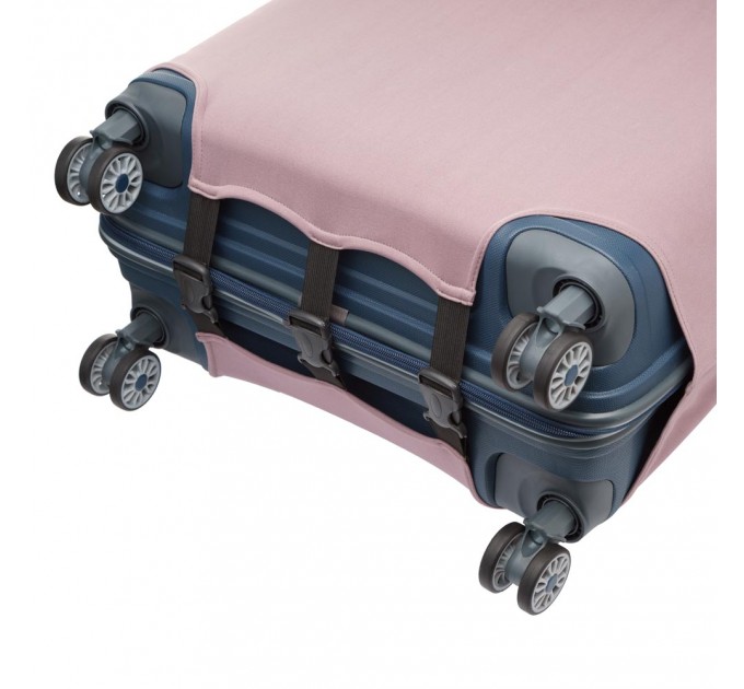 Чохол для валізи "ручна поклажа" рожевий тканинний Vito Torelli темна пудра