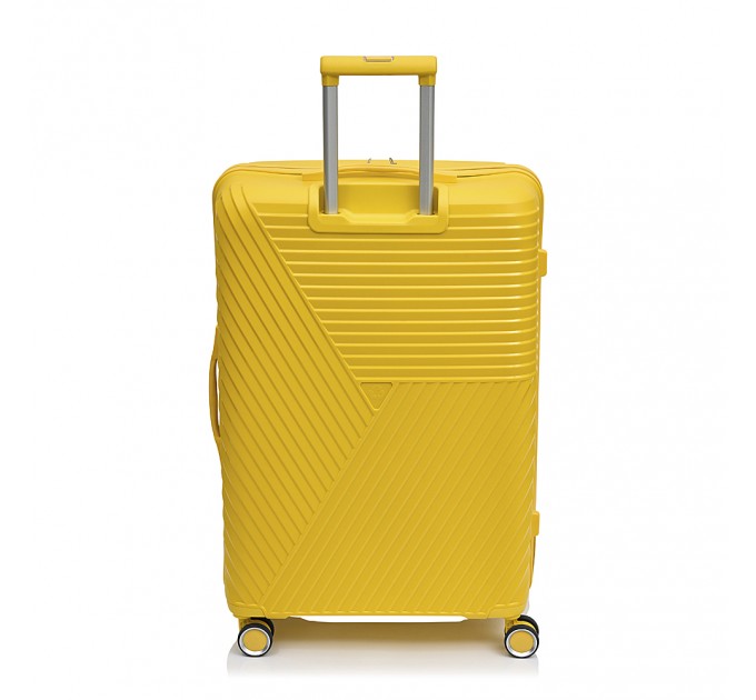 Большой чемодан из полипропилена BAGS4LIFE PP720 желтый
