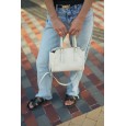 Жіноча сумка з натуральної шкіри молочна BAGS4LIFE 5515