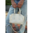 Жіноча сумка з натуральної шкіри молочна BAGS4LIFE 5515
