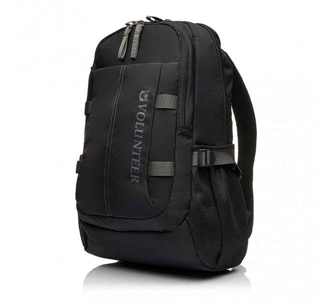 Мужской рюкзак из полиэстера черный VOLUNTEER 1804-03