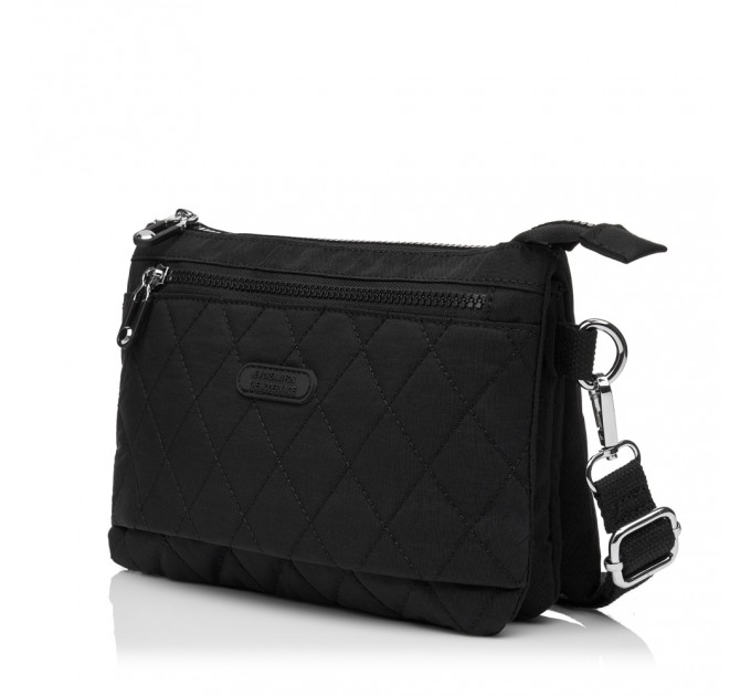 Сумка кросс-боди женская из полиэстера черная BAGS4LIFE 88007 стеганный карман