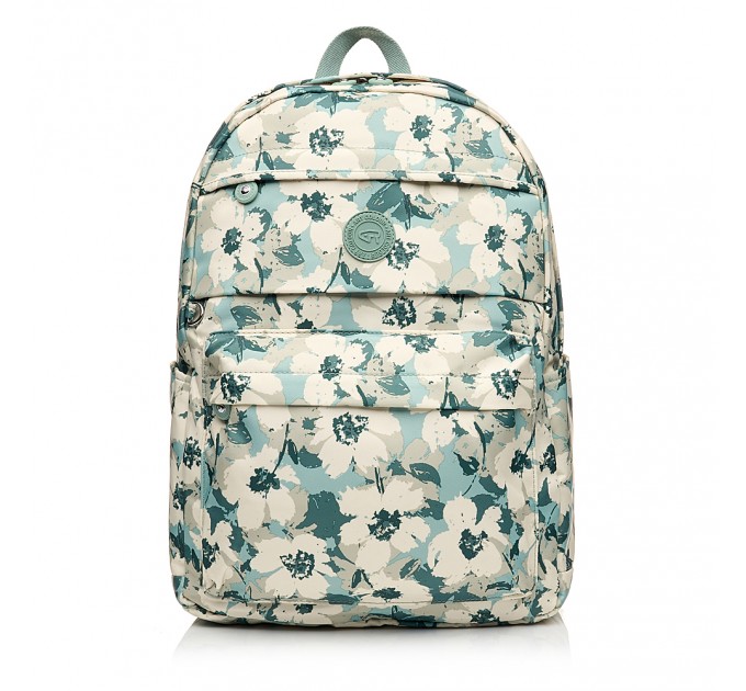 Рюкзак женский из полиэстера зеленый принт BAGS4LIFE 91001