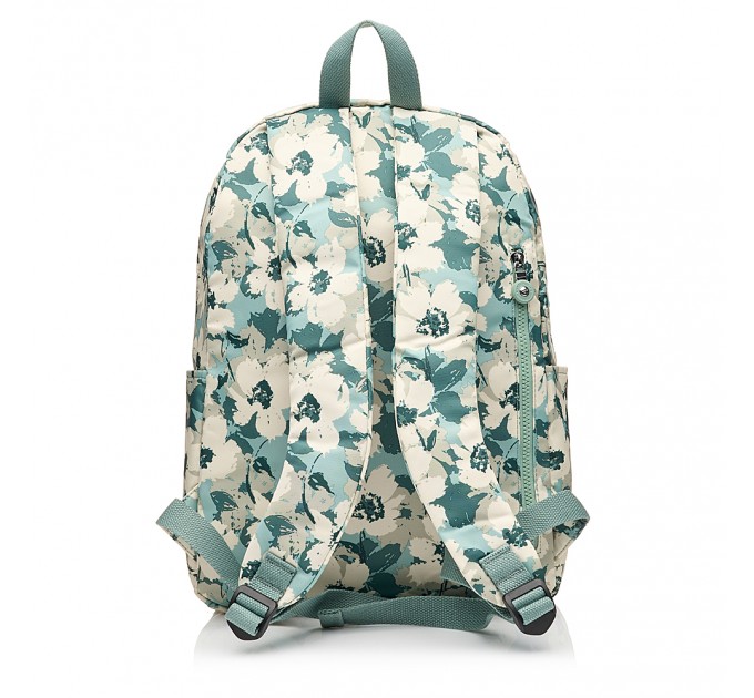 Рюкзак женский из полиэстера зеленый принт BAGS4LIFE 91001