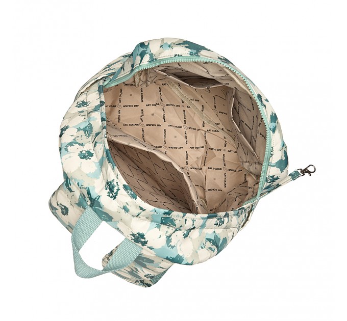 Рюкзак женский из полиэстера зеленый принт BAGS4LIFE 91001