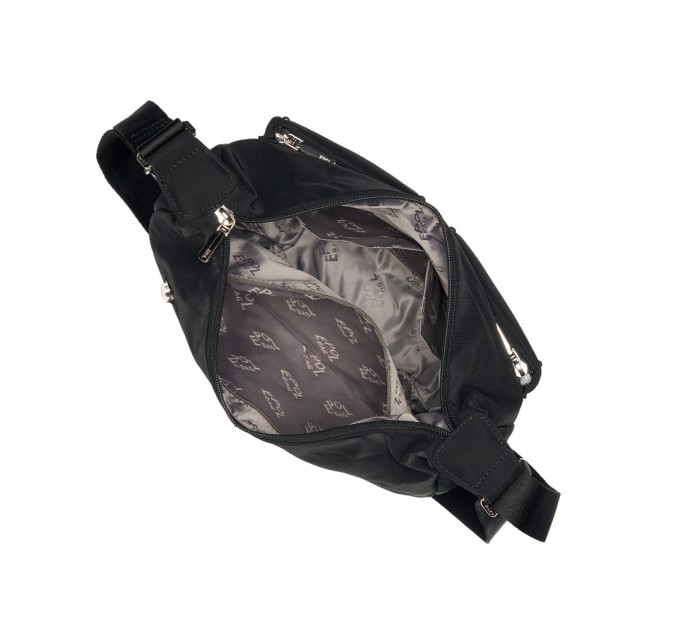 Сумка-мессенджер женская из полиэстера коричневая EPOL 6116-03 с накладными карманами