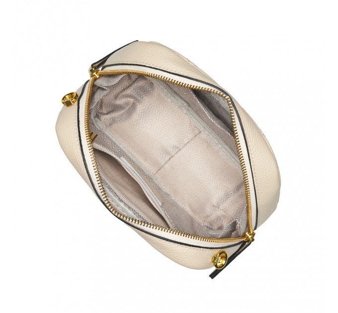 Женская сумка кросс-боди из натуральной кожи молочная BAGS4LIFE H0051