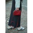 Женская сумка-бочонок из натуральной кожи красная BAGS4LIFE 528 с карманом