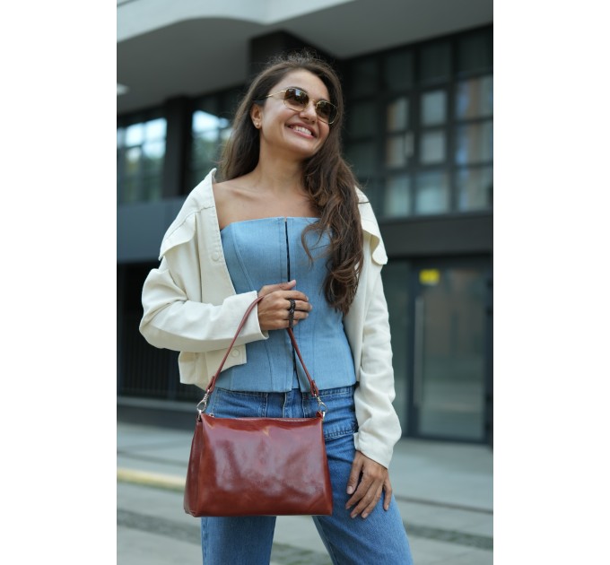 Сумка для жінок шкіряна коньяк Vito Torelli 1065 2126