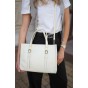 Сумка жіноча з натуральної шкіри молочна BAGS4LIFE 272