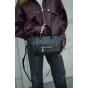 Жіноча сумка з натуральної шкіри чорна BAGS4LIFE (T) 99070 з ремінцем