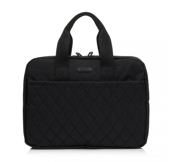 Жіноча ділова сумка-планшет з поліестера чорна BAGS4LIFE 88004