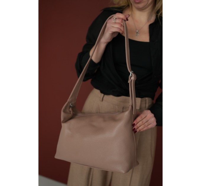 Женская сумка из натуральной кожи темно-пудровая Vito Torelli 1105 1076