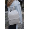 Женский рюкзак из натуральной кожи бело-серый BAGS4LIFE 718