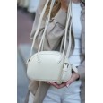 Сумка жіноча з натуральної шкіри біло-молочна BAGS4LIFE 899