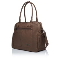 Сумка дорожная женская тканевая коричневая EPOL 1653 капучино