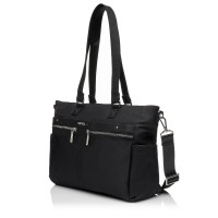 Жіноча ділова сумка-шопер з поліестера чорна EPOL 6102-07