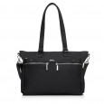 Женская деловая сумка-шоппер из полиэстера черная EPOL 6102-07