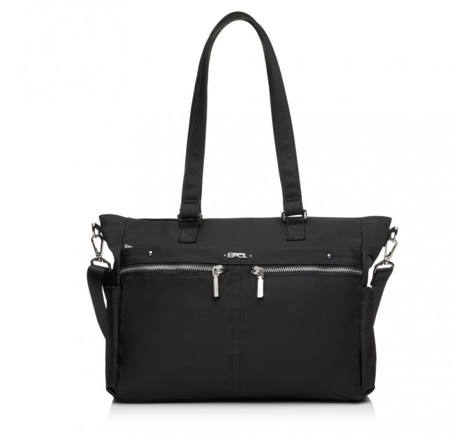 Женская деловая сумка-шоппер из полиэстера черная EPOL 6102-07