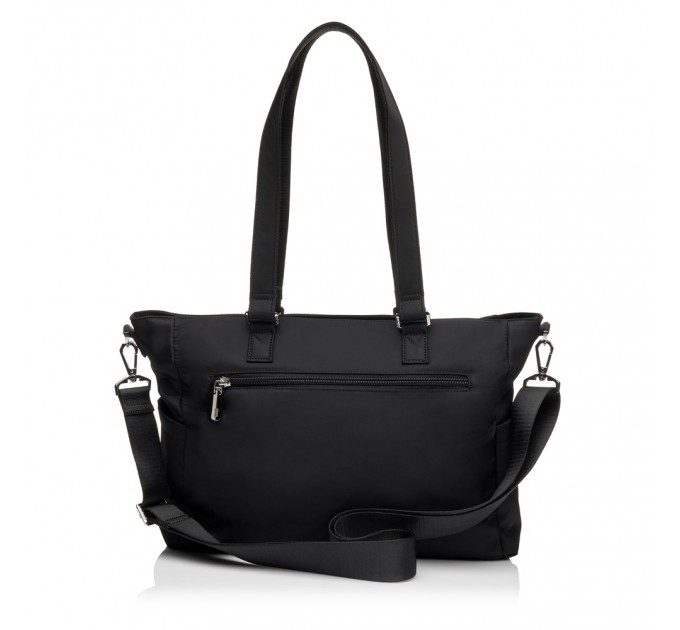 Женская деловая сумка-шоппер из полиэстера черная EPOL 6102-07