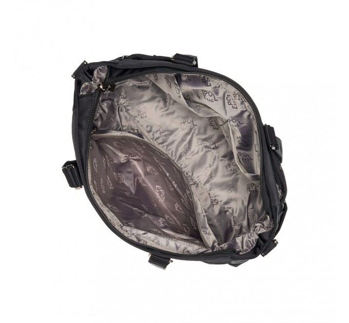 Женская деловая сумка-шоппер из полиэстера черная EPOL 6102-07