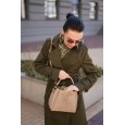 Сумка женская с натуральной кожи бежевая BAGS4LIFE 81899 с длинной ручкой