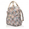Рюкзак женский из полиэстера бежевый принт BAGS4LIFE 91101 с ручками