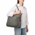 Жіноча сумка-шопер з поліестера сіра BAGS4LIFE 5195 з короткими ручками