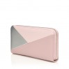 Женское портмоне на молнии из искуственной кожи розовое TAILIAN FM-5020 триугольник