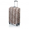 Чехол для чемодана средний тканевый Vito Torelli питон коричневый