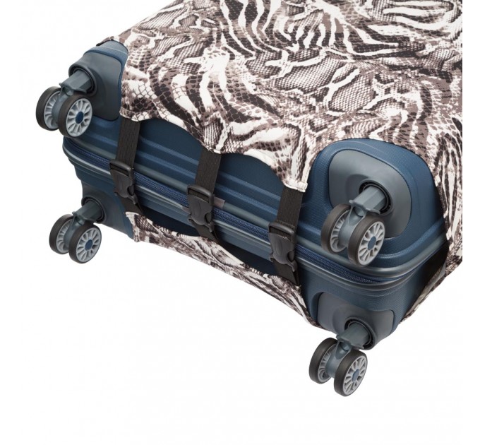 Чохол для валізи середній тканинний Vito Torelli пітон коричневий