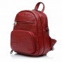 Рюкзак для женщин кожаный красный BAGS4LIFE 5005