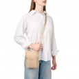 Жіноча сумка крос-боді золотисто-бежева BAGS4LIFE 66316 вертикальна