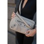 Сумка жіноча з гладкої шкіри свтло-сіра BAGS4LIFE (T) HW-8640#