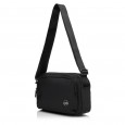 Сумка крос-боді жіноча з поліестера чорна EPOL 6105-04 з кишенею