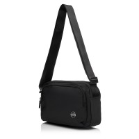 Сумка крос-боді жіноча з поліестера чорна EPOL 6105-04 з кишенею