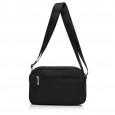 Сумка крос-боді жіноча з поліестера чорна EPOL 6105-04 з кишенею