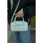 Жіноча сумка з натуральної шкіри біло-молочна BAGS4LIFE 6028 з ремінцем