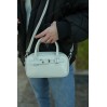 Жіноча сумка з натуральної шкіри біло-молочна BAGS4LIFE 6028 з ремінцем