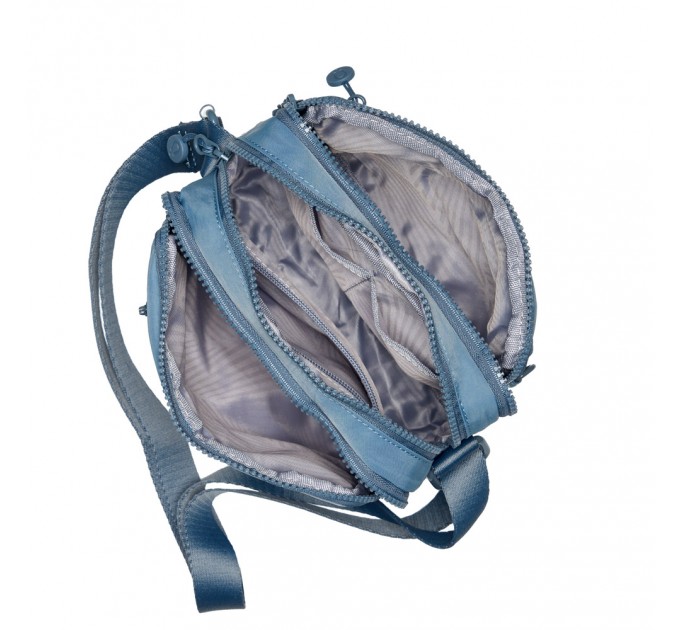 Сумка женская кросс-боди из полиэстера голубая BAGS4LIFE 66906 горизонтальная