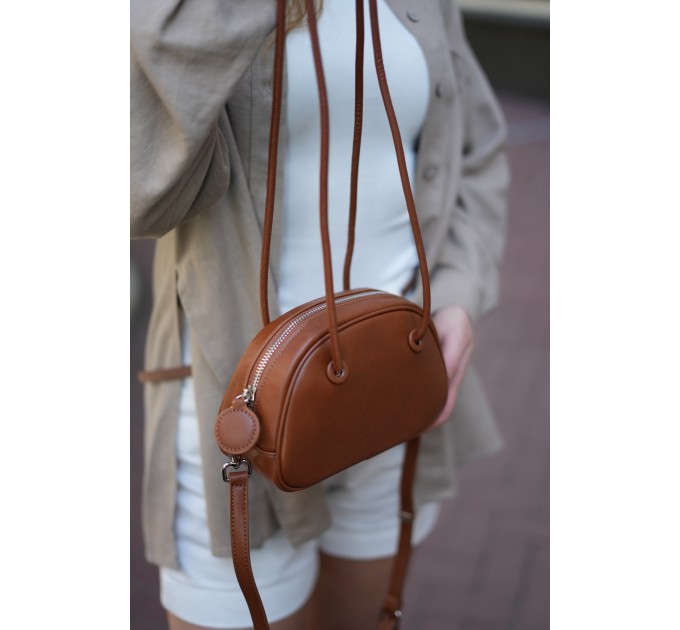 Сумка женская из натуральной кожи рыжая BAGS4LIFE 899