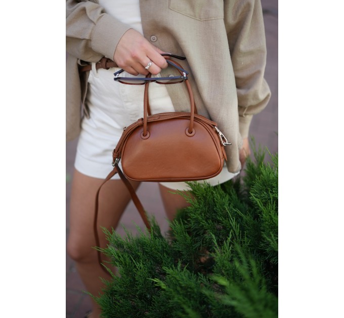 Сумка женская из натуральной кожи рыжая BAGS4LIFE 899